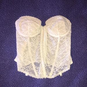 White lace corset